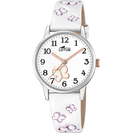 LOTUS KIDS'S WHITE JUNIOR COLLECTION LEATHER WATCH BRACELET 18864/1