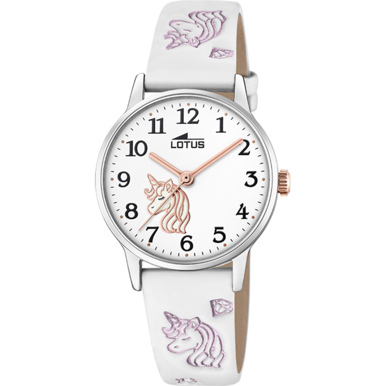 LOTUS KIDS'S WHITE JUNIOR COLLECTION LEATHER WATCH BRACELET 18865/1