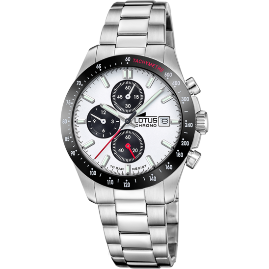 lotus RELOJ LOTUS CHRONO 18994/1 BLANCO CORREA DE ACERO INOXIDABLE