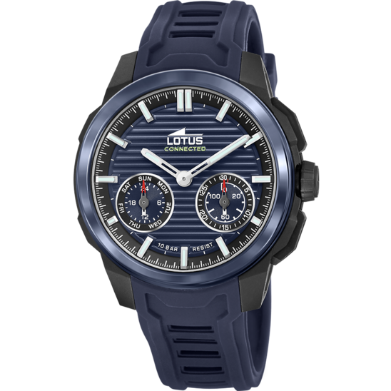 Reloj Lotus Connected 19092/2 Azul Correa De Silicona, Hombre