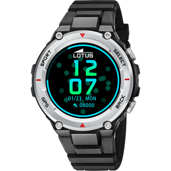 SMARTWATCH LOTUS 50024/2, COM GPS, PULSEIRA DE BORRACHA, BLUETOOTH, MASCULINO