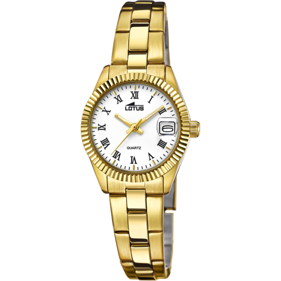 MONTRE LOTUS EXCELLENT 9750/2 BLANC, BRACELET EN ACIER, FEMME