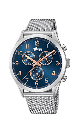 Lotus Uomo Orologio Sportivo 18589/3 – Cassa In Acciaio Nero, Cronografo, Vetro Minerale