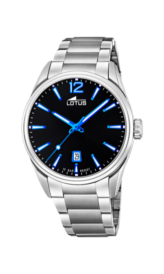 Lotus Orologio Uomo Minimalist 18166/2 – Cassa Acciaio Blu 42 Mm, Cinturino Pelle Blu, Movimento Quarzo