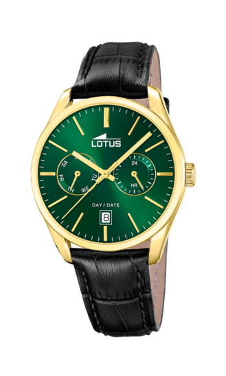 Lotus Orologio Da Polso Cronografo Multifunzione 18213/8 - Cassa In Acciaio 316L, Vetro Minerale, Quadrante Nero, Impermeabile 50m, Cinturino Acciaio