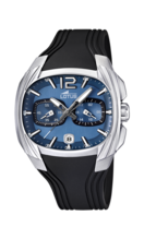 LOTUS HEREN BLAUW  RUBBER HORLOGE ARMBAND 15756/B