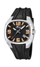 LOTUS MEN'S BLACK LEATHER WATCH BRACELET 15759/5