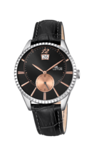 LOTUS MEN'S BLACK LEATHER WATCH BRACELET 18322/6
