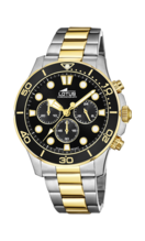 Lotus Orologio Cronografo Uomo 18567/D - Quarzo, Cassa E Cinturino In Acciaio Nero, Impermeabile 5 Bar