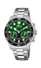 LOTUS MEN'S GREEN CONNECTED STAINLESS STEEL 18800/6