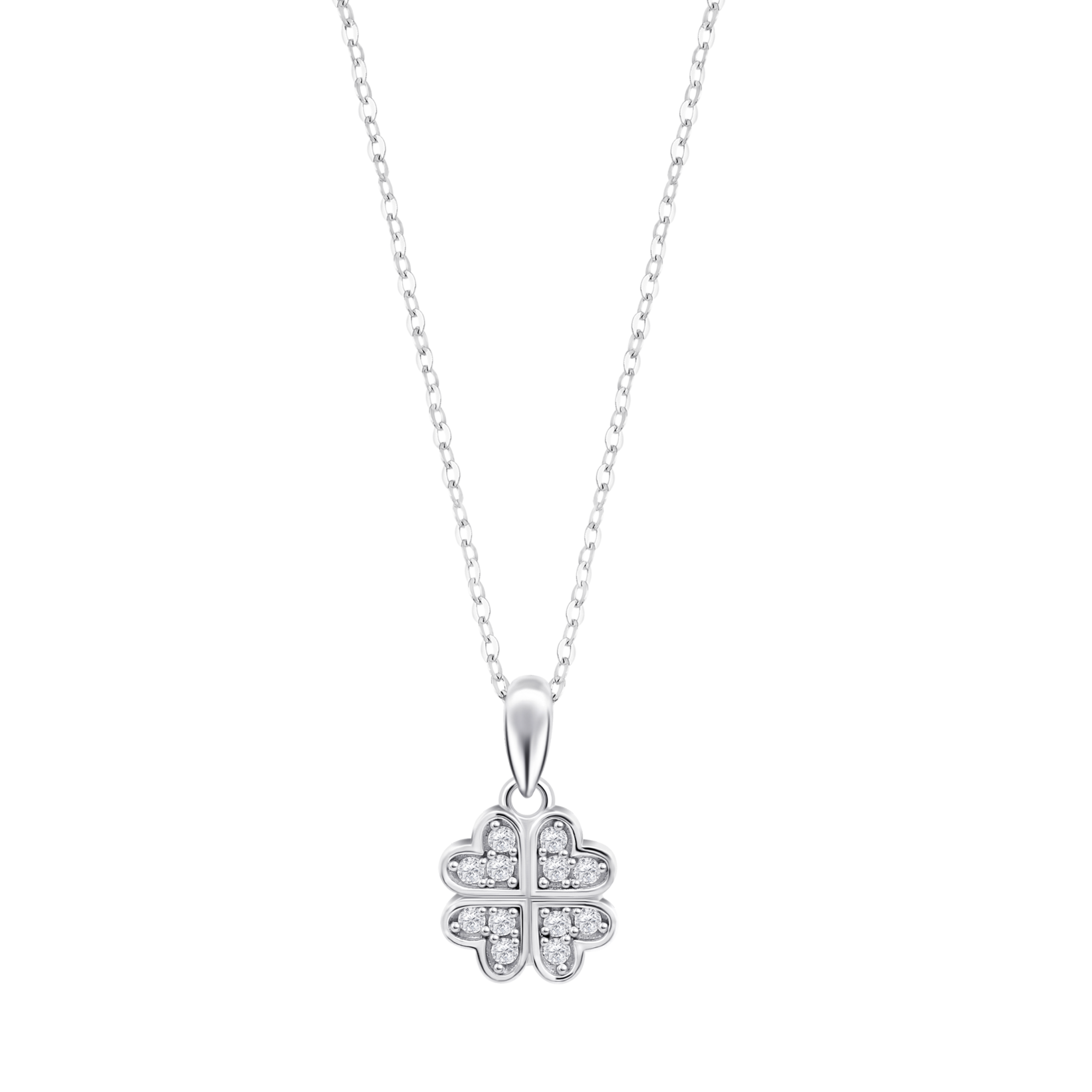 Lotus Silver women's silver clover necklace LP3052-1/1