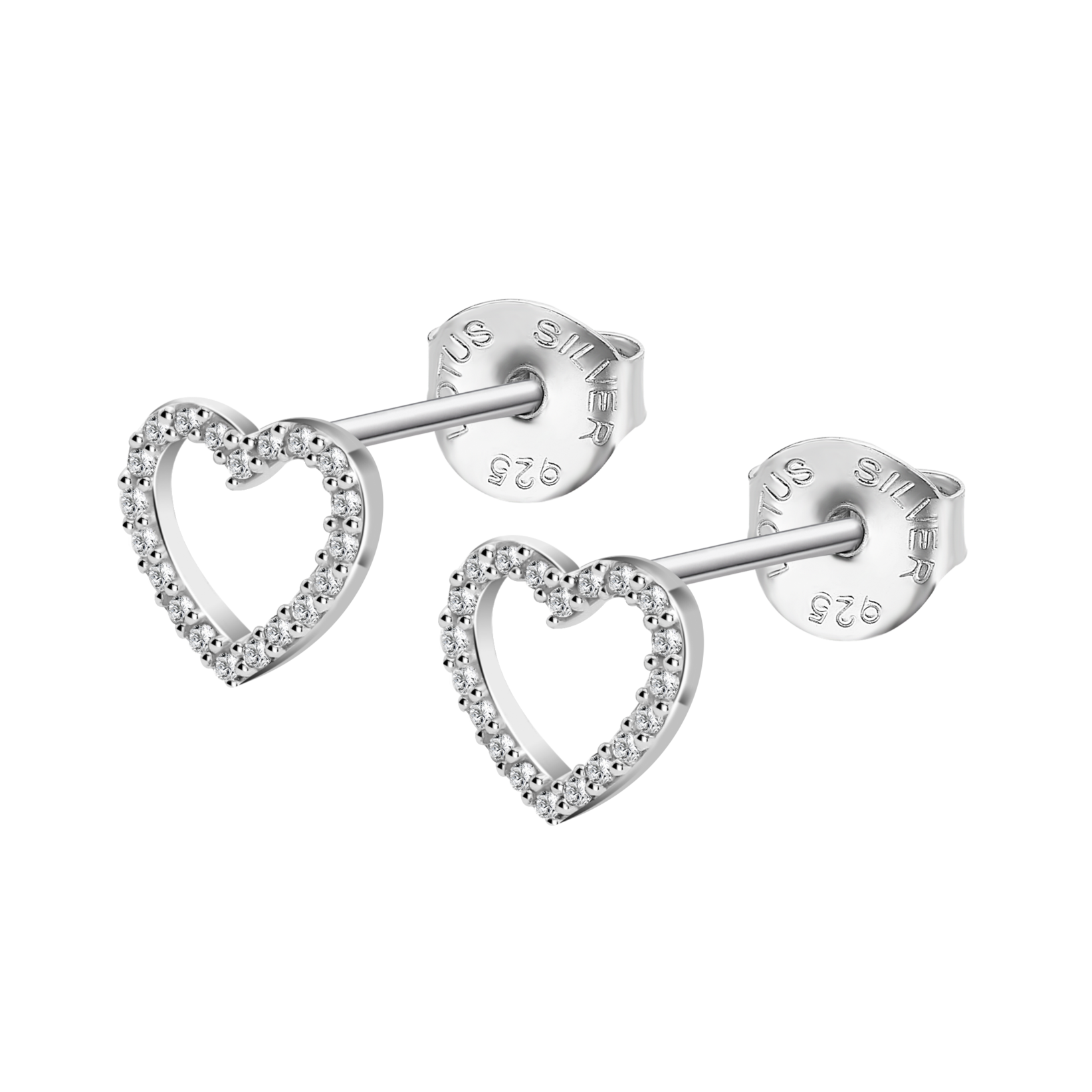 Pendientes Mujer Plata LOTUS SILVER TRENDY Aro Dos Corazones