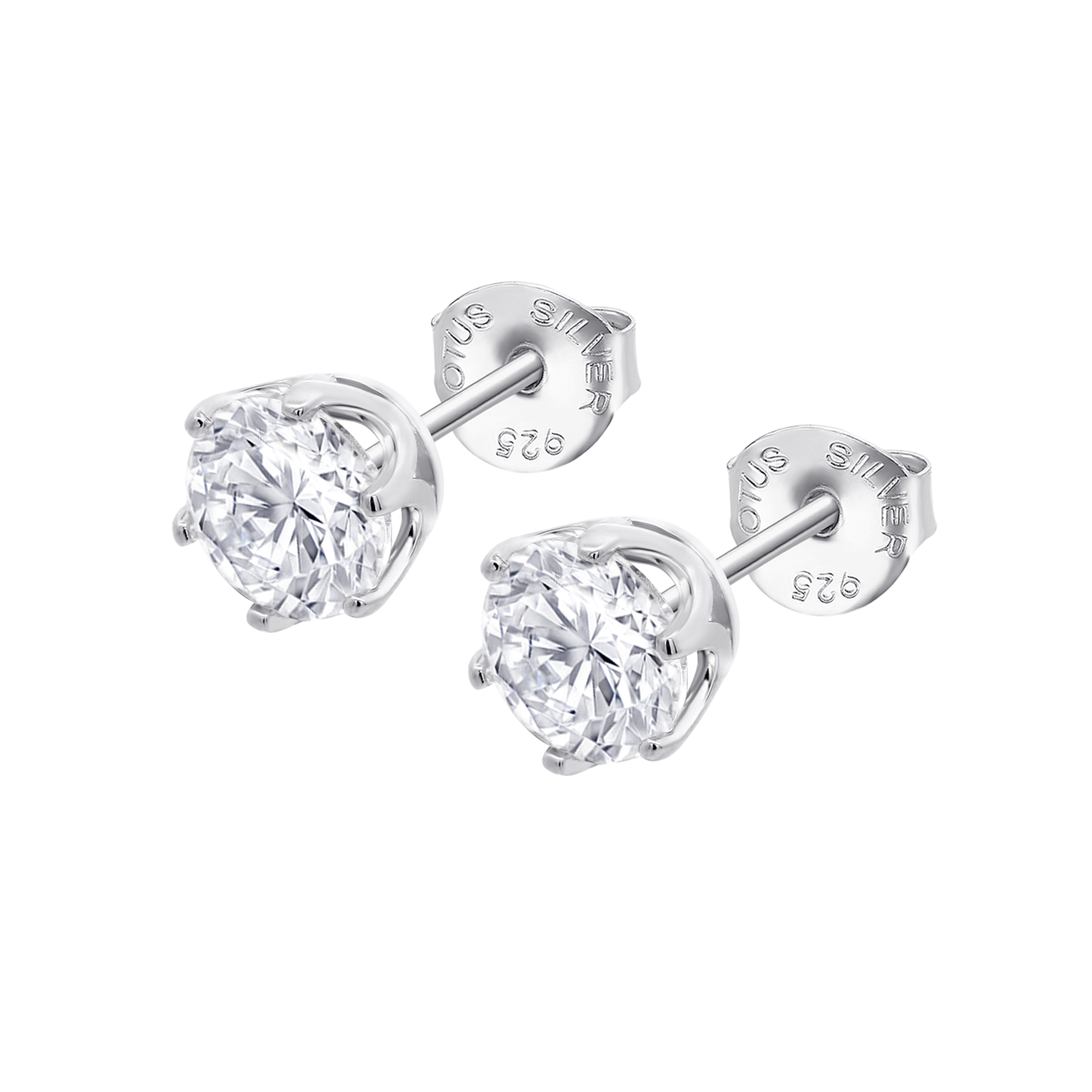 Pendient De Plata Sólida S925 Para Mujer, Tachuelas Simpl Con