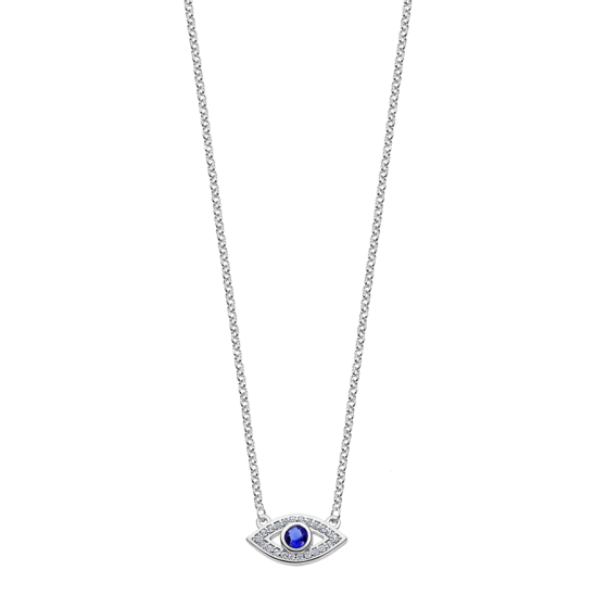 LOTUS SILVER WOMEN'S SILVER TURKISH EYE NECKLACE LP1971-1/1