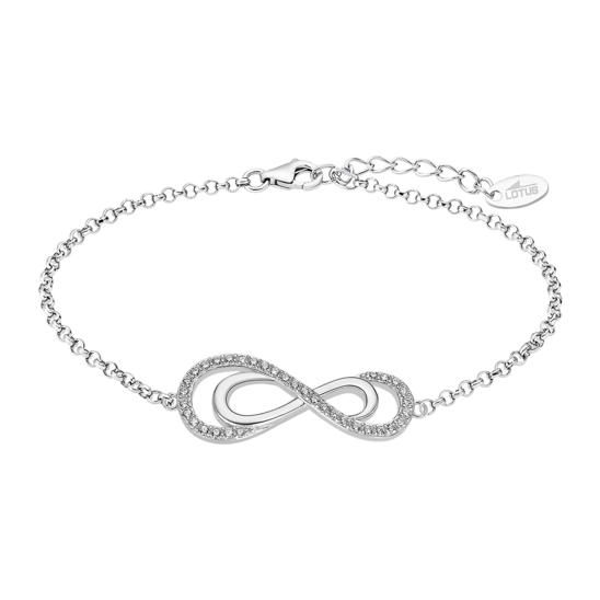 Pulsera Infinito Lotus Silver Pure Essential Lp3529-2/1 Plata, Mujer
