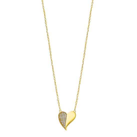 LOTUS SILVER WOMEN'S SILVER HEART NECKLACE MOMENTS LP3534-1/2