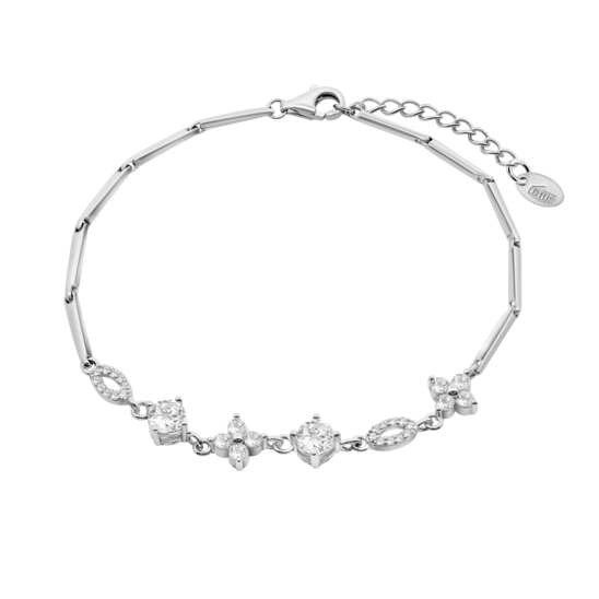 Pulsera Flor Lotus Silver Lp3675-2/1 Plata, Mujer