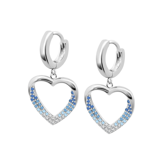 Pendientes Corazón Lotus Silver Colors Lp3718-4/1 Plata, Mujer