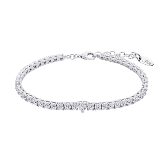 Pulsera Corazón Lotus Silver Lp3762-2/1 Plata, Mujer