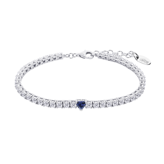 Pulsera Corazón Lotus Silver Lp3762-2/3 Plata, Mujer