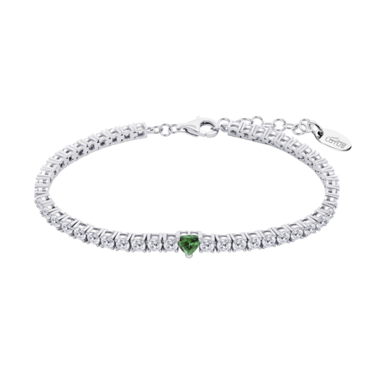 Pulsera Corazón Lotus Silver Lp3762-2/4 Plata, Mujer