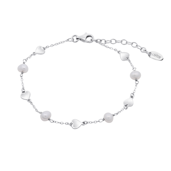 Pulsera Corazón Lotus Silver Lp3855-2/1 Plata, Mujer