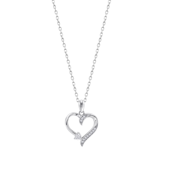 Collar Corazón Lotus Silver Lp3916-1/1 Plata, Mujer