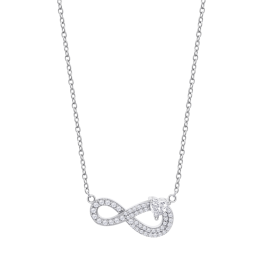 Collar Infinito Lotus Silver Lp3919-1/1 Plata, Mujer