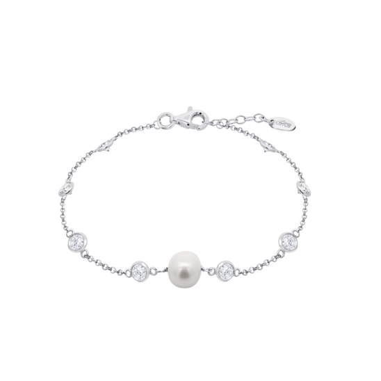 Pulsera Cadena Lotus Silver Pearls Lp3922-2/1 Plata, Mujer
