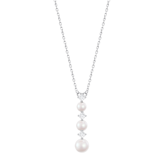 Collar Lotus Silver Pearls Lp3931-1/1 Plata, Mujer