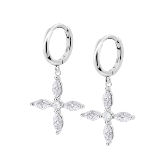 Pendientes Flor Lotus Silver Colors Lp3933-4/1 Plata, Mujer