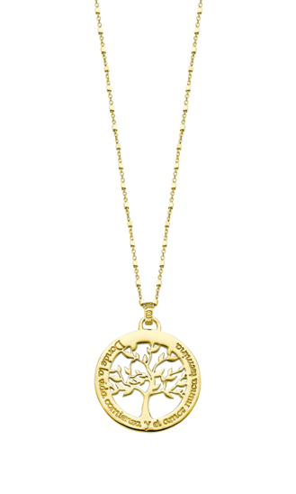 COLLIER LOTUS SILVER TREE OF LIFE LP1641-1/2 ARGENT FEMME