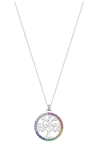 LOTUS SILVER WOMEN'S SILVER TREE OF LIFE NECKLACE LP1746-1/3