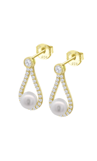Orecchini Donna Lotus Silver LP3095-4/1 In Argento A Bottone Con