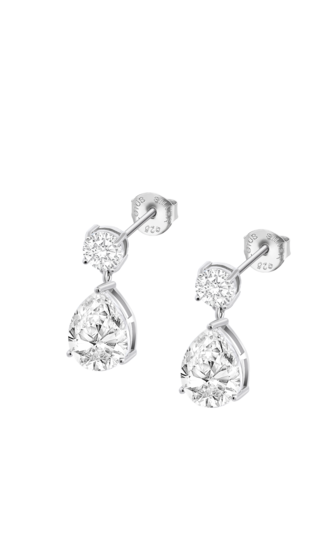 LOTUS SILVER Orecchini Donna Fantasy Infinito Con Zirconi – Argento E Zirconia Cubica, Modello LP3614-4/1, Eleganti E Brillanti