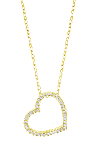 アクセサリー LOTUS SILVER NECKLACE GOLD Lotus Necklace 1/20 ct tw Diamonds Sterling Silver & 10K