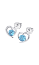 Pendientes Corazón Plata De Ley