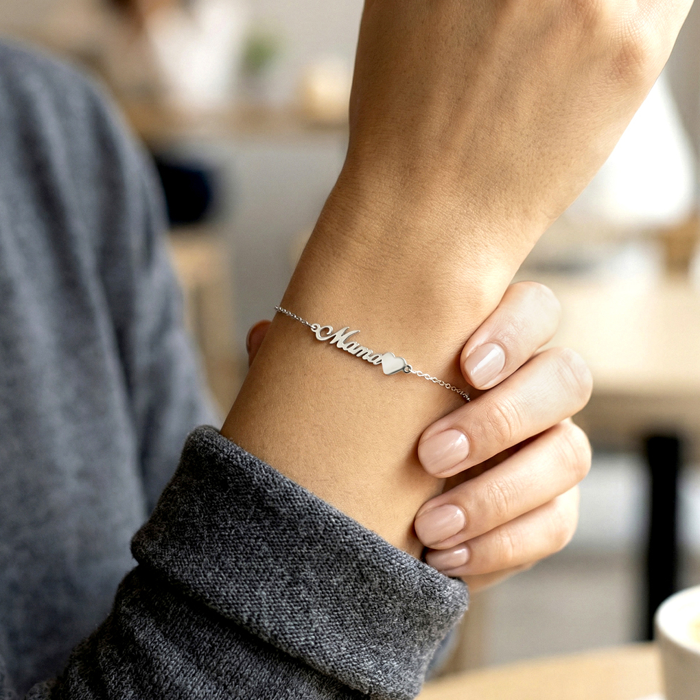 Pulseras Corazón Mujer Plata - Colección Nueva 2026