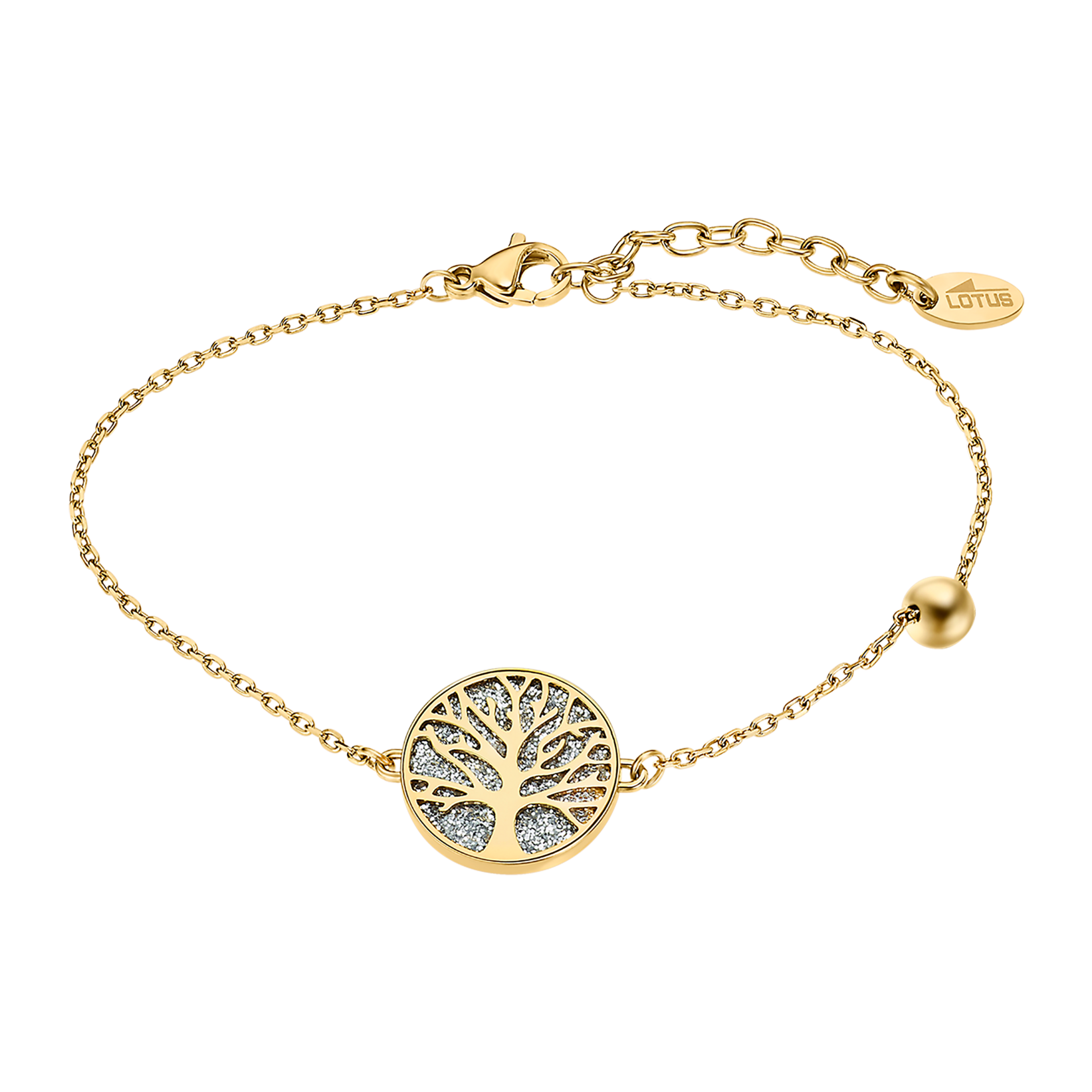 Lotus Style Bracciale da donna con albero della vita, senza aplica, argento, zirconi blu, No aplica, Argento, zirconia blu