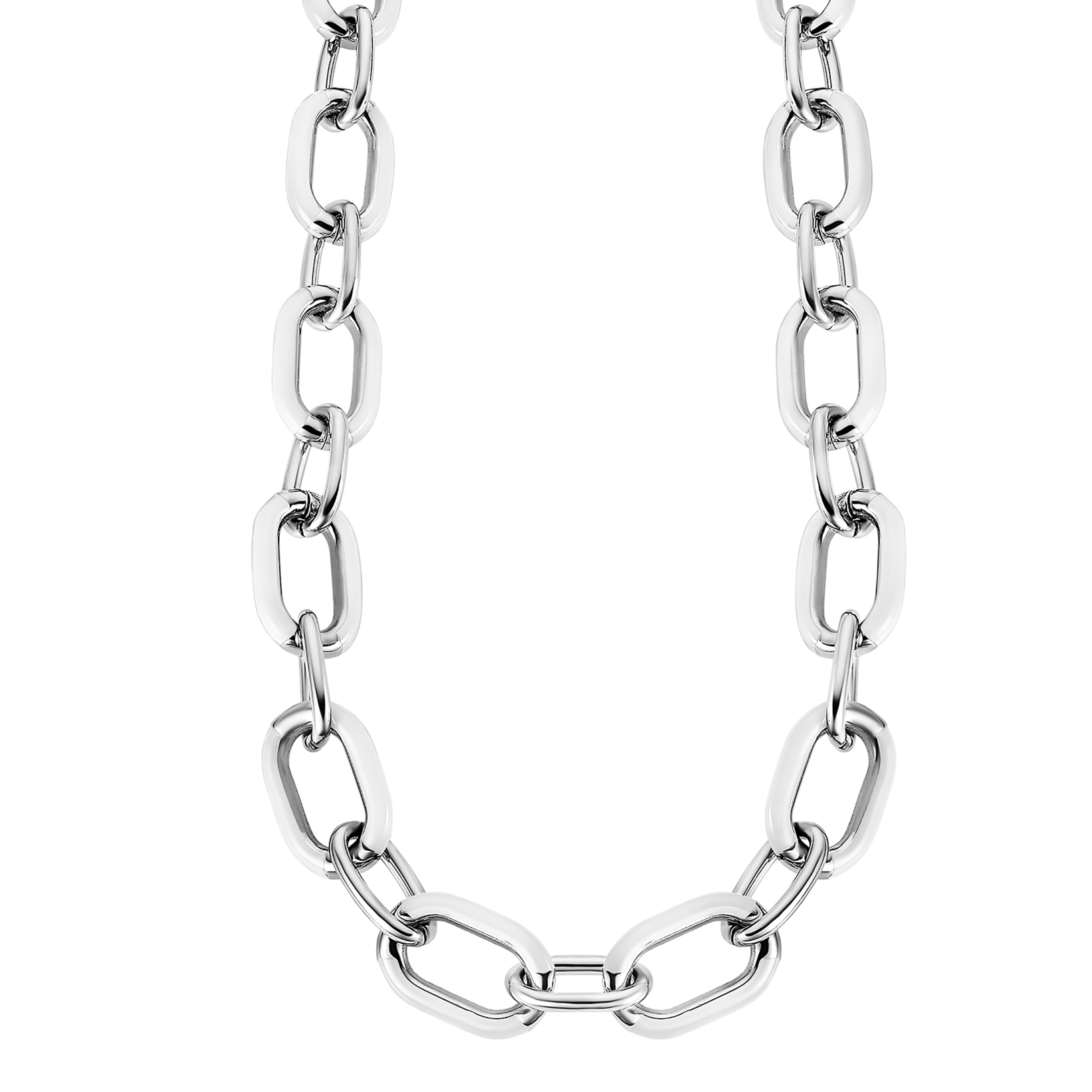 LOTUS STYLE Collana Donna In Acciaio Inossidabile Con Ciondolo A Doppio Anello E Zirconia Cubica – Elegante E Moderna - 3