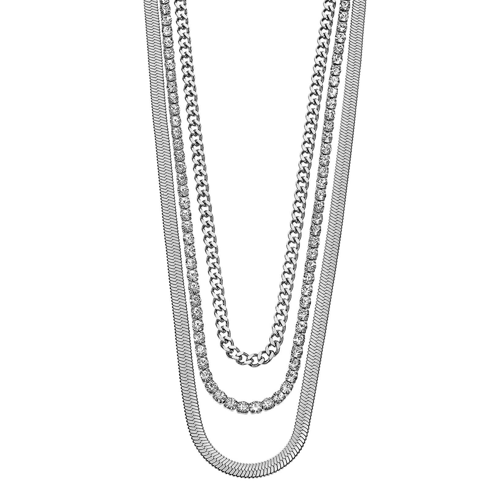 LOTUS STYLE WOMEN'S STAINLESS STEEL NECKLACE LS2342-1/1