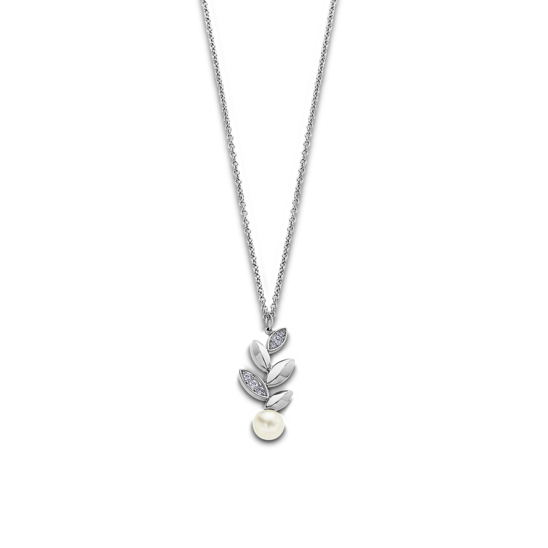 LOTUS STYLE WOMEN'S STAINLESS STEEL NECKLACE LS1857-1/1