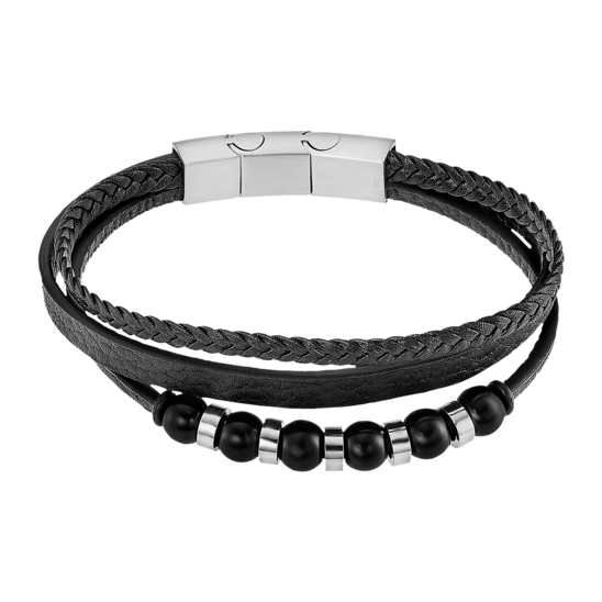 Pulsera Lotus Style Men In Black Ls2382-2/1 Acero Inoxidable, Hombre