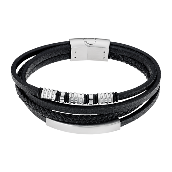 Pulsera Lotus Style Men In Black Ls2383-2/1 Acero Inoxidable, Hombre