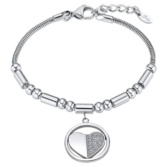 Pulsera Corazón Lotus Style Millennial Ls2466-2/1 Acero Inoxidable, Mujer