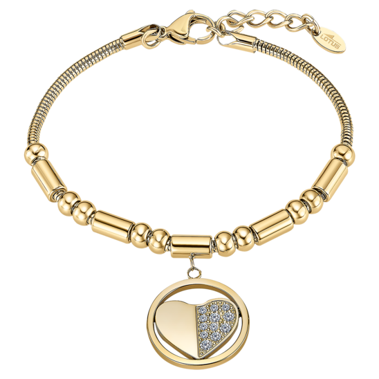 Pulsera Corazón Lotus Style Millennial Ls2466-2/2 Acero Inoxidable, Mujer