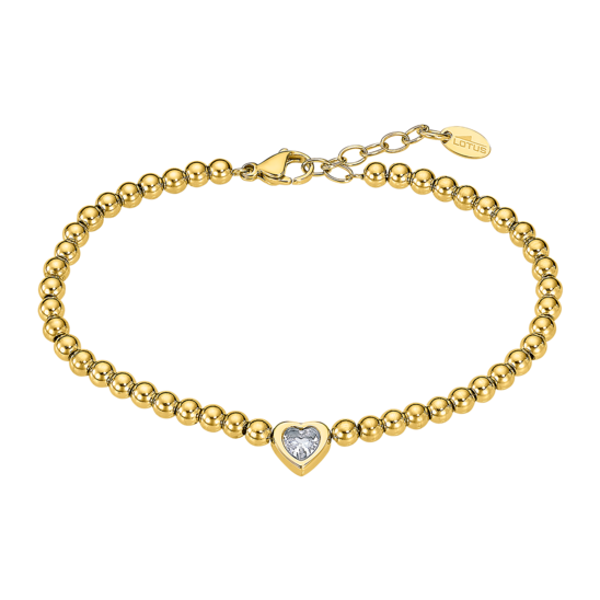 Pulsera Corazón Lotus Style Old Money Ls2559-2/2 Acero Inoxidable, Mujer