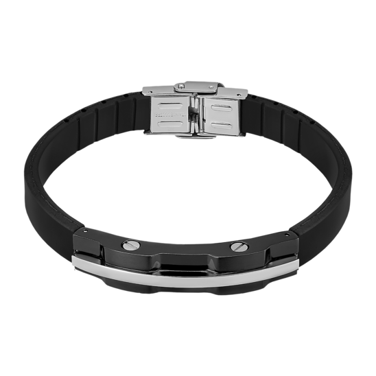 Pulsera Lotus Style Men In Black Ls2587-2/1 Acero Inoxidable, Hombre