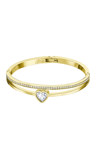Bracciale Rigido Lotus Style Bliss LS2088-2/2 In Acciaio Per Donna - Nodo Infinito Con Cristalli Bianchi