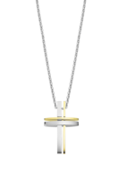 LOTUS STYLE MEN'S STAINLESS STEEL CROSS NECKLACE LS1984-1/2